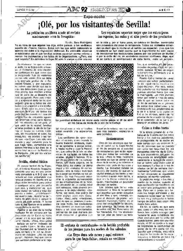 ABC SEVILLA 11-05-1992 página 61