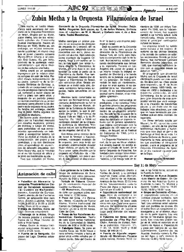 ABC SEVILLA 11-05-1992 página 67