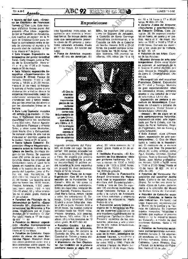 ABC SEVILLA 11-05-1992 página 72
