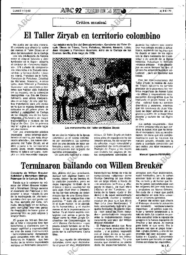 ABC SEVILLA 11-05-1992 página 79