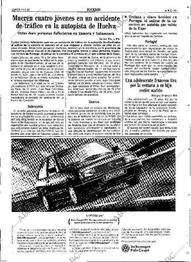 ABC SEVILLA 11-05-1992 página 85
