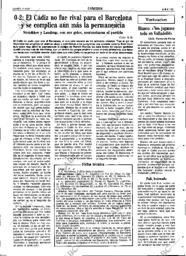 ABC SEVILLA 11-05-1992 página 93