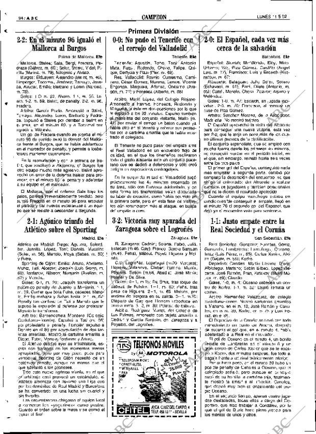 ABC SEVILLA 11-05-1992 página 94