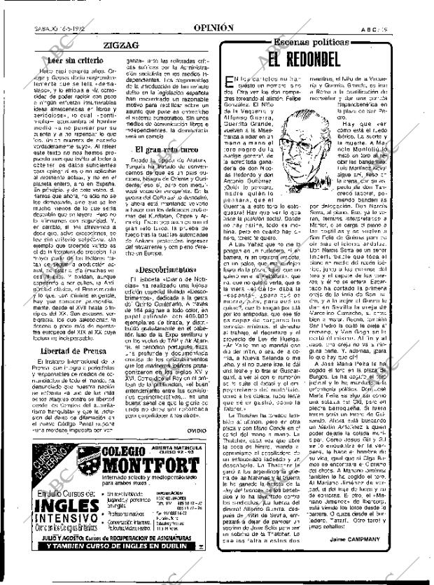 ABC MADRID 16-05-1992 página 19