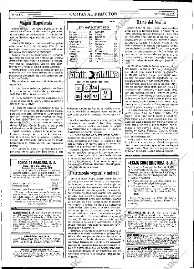 ABC SEVILLA 22-05-1992 página 18