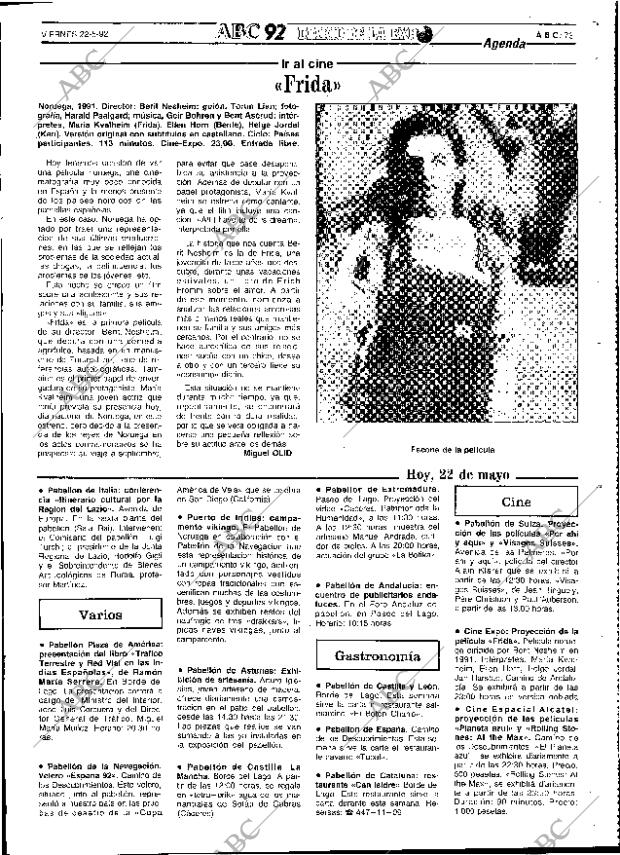 ABC SEVILLA 22-05-1992 página 73