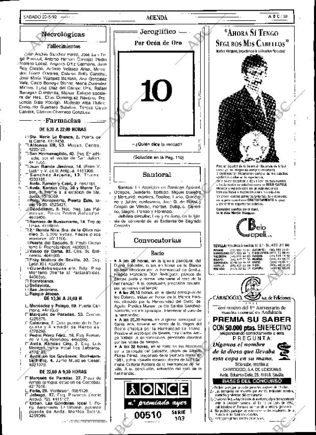ABC SEVILLA 23-05-1992 página 39