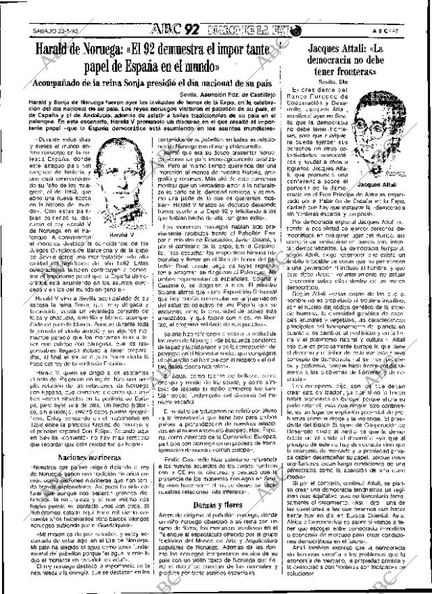 ABC SEVILLA 23-05-1992 página 47
