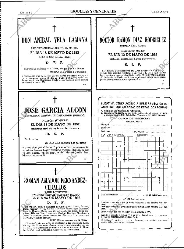 ABC MADRID 25-05-1992 página 124