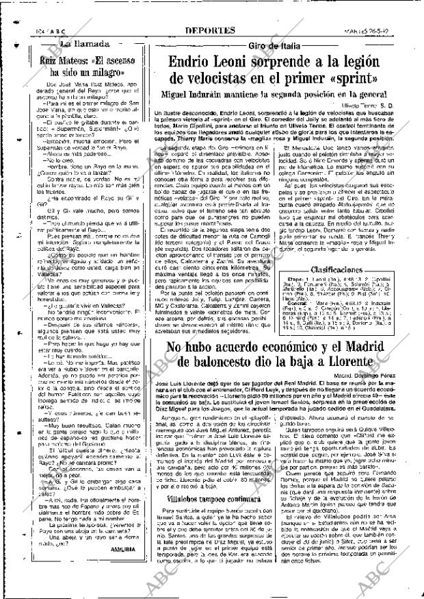 ABC MADRID 26-05-1992 página 104