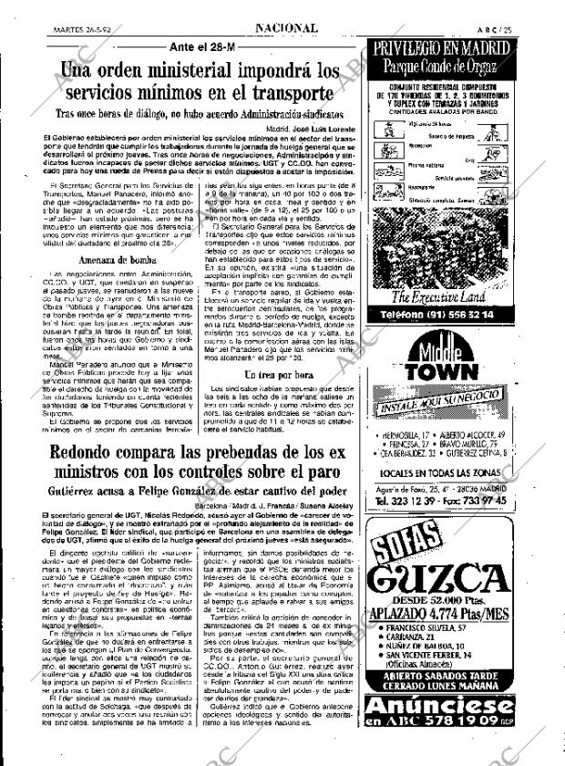 ABC MADRID 26-05-1992 página 25