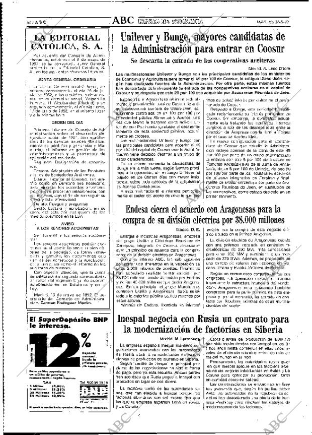 ABC MADRID 26-05-1992 página 44