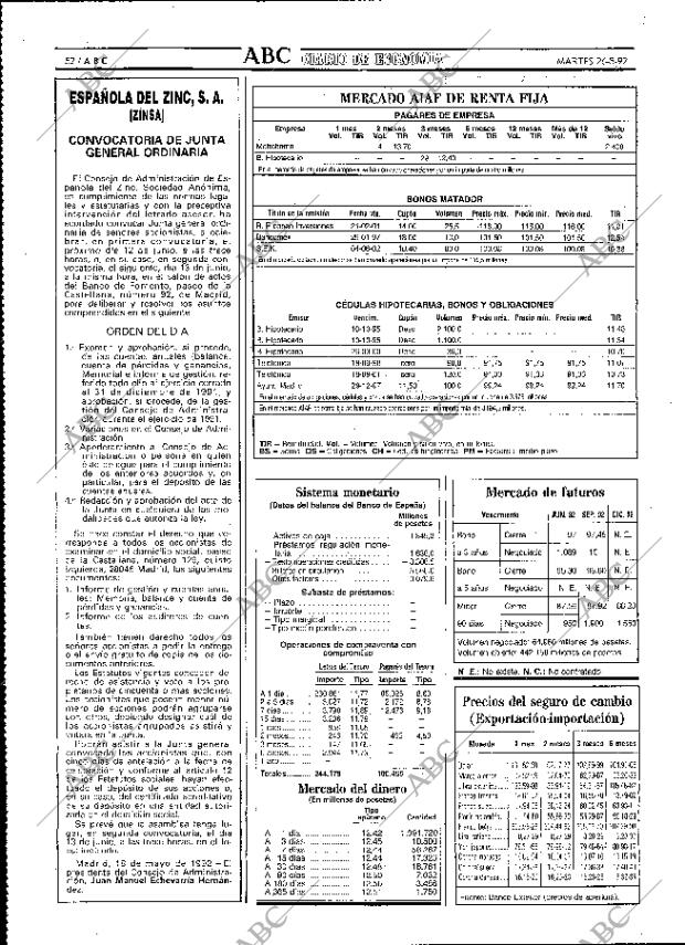 ABC MADRID 26-05-1992 página 52