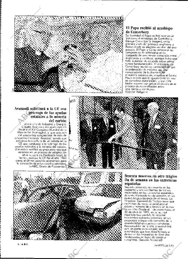 ABC MADRID 26-05-1992 página 6