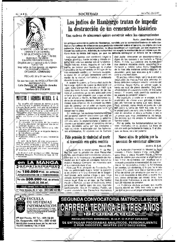 ABC MADRID 26-05-1992 página 62