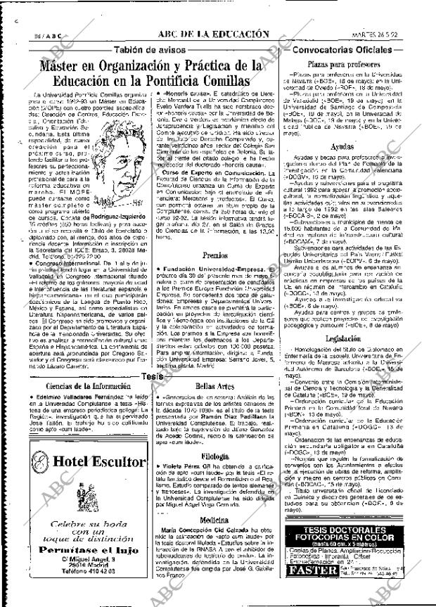ABC MADRID 26-05-1992 página 88