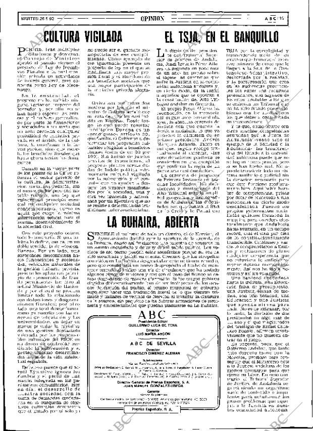 ABC SEVILLA 26-05-1992 página 15