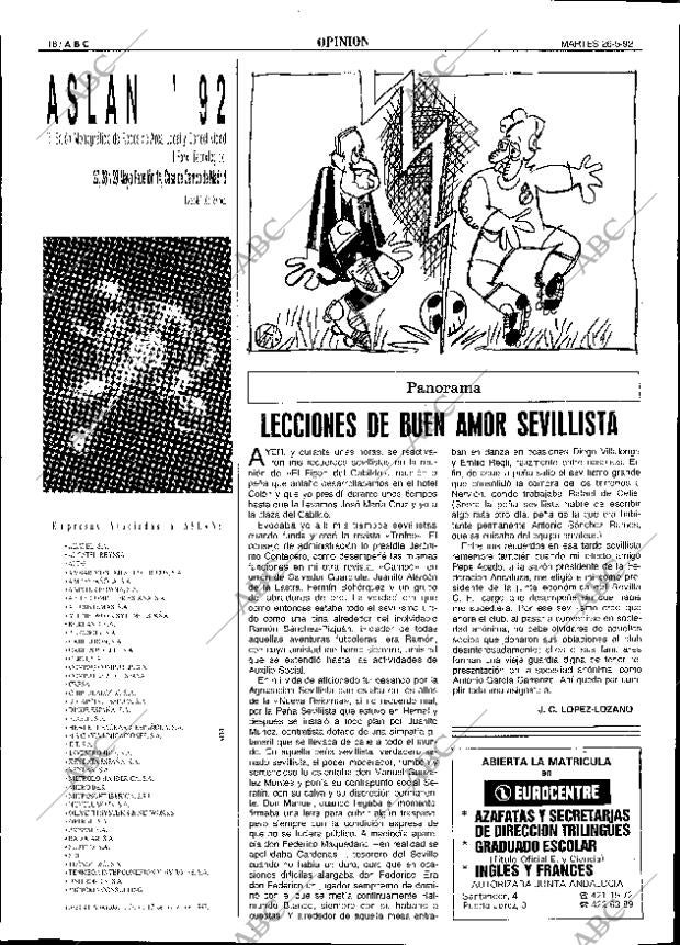 ABC SEVILLA 26-05-1992 página 18