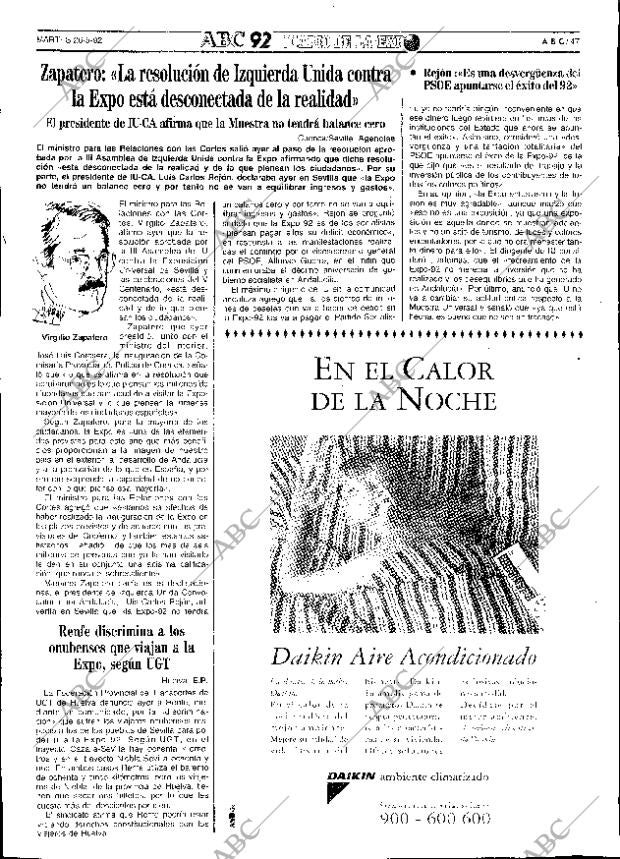 ABC SEVILLA 26-05-1992 página 47