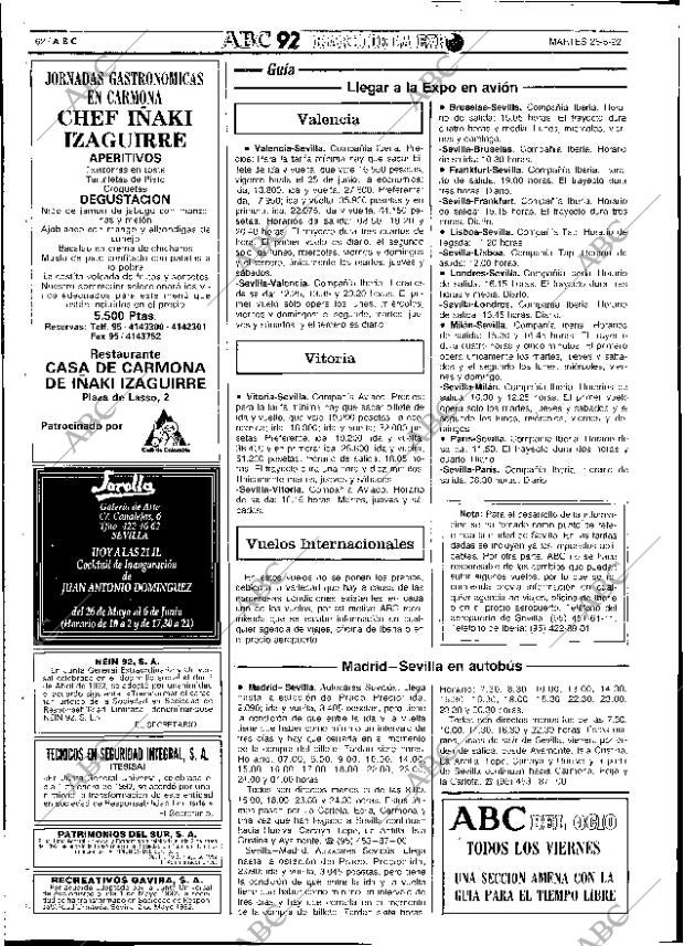 ABC SEVILLA 26-05-1992 página 62