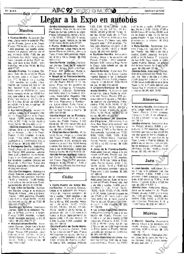 ABC SEVILLA 26-05-1992 página 64