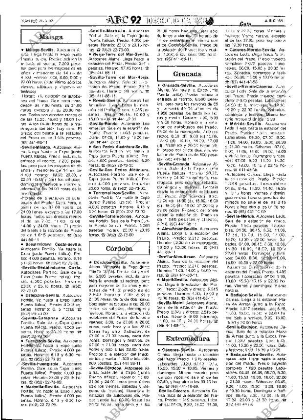 ABC SEVILLA 26-05-1992 página 65