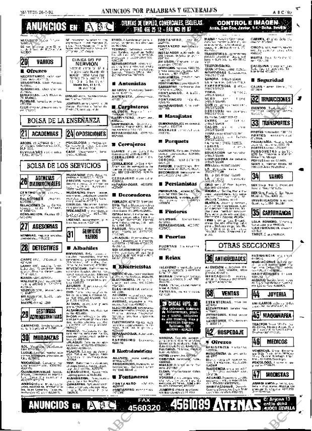ABC SEVILLA 26-05-1992 página 99