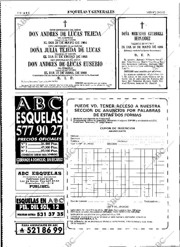 ABC MADRID 29-05-1992 página 118