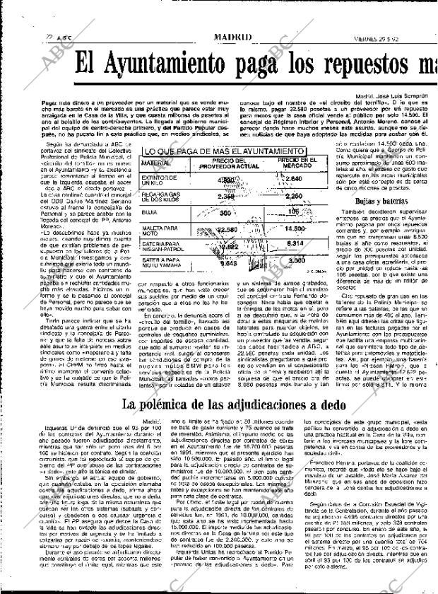 ABC MADRID 29-05-1992 página 72