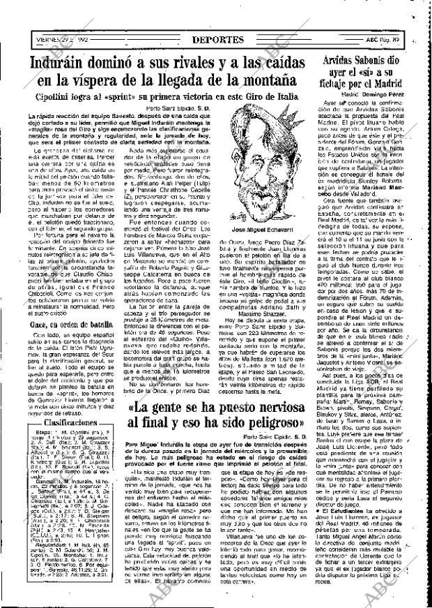 ABC MADRID 29-05-1992 página 89
