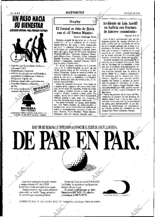ABC MADRID 29-05-1992 página 92