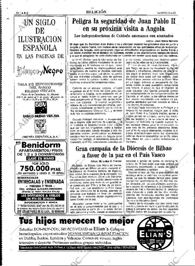 ABC MADRID 02-06-1992 página 84