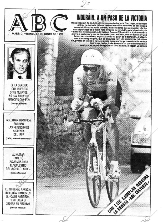 ABC MADRID 12-06-1992 página 1