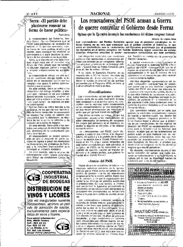 ABC MADRID 14-06-1992 página 30