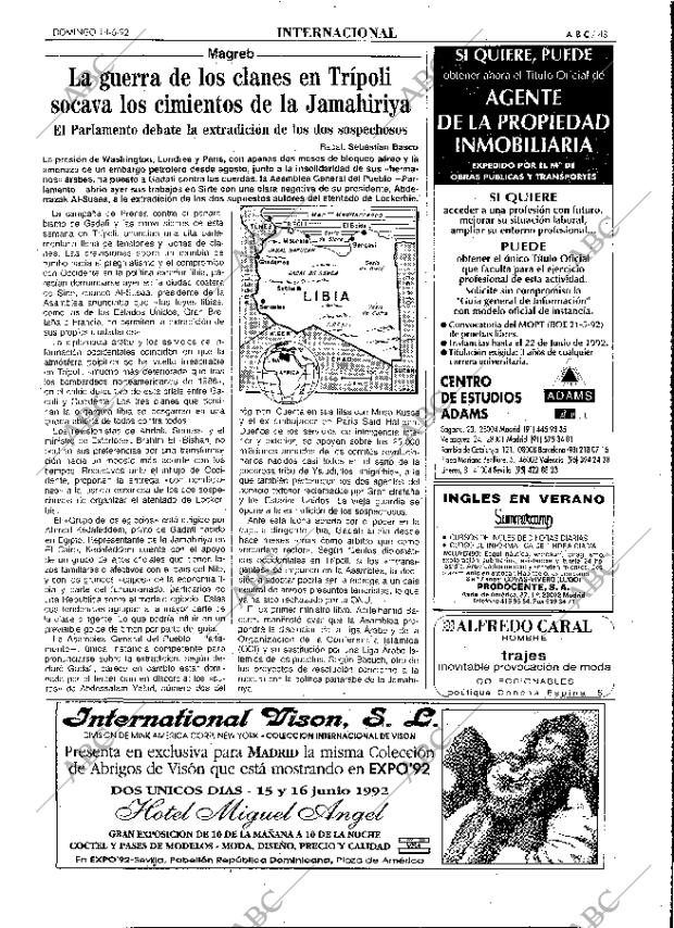 ABC MADRID 14-06-1992 página 43