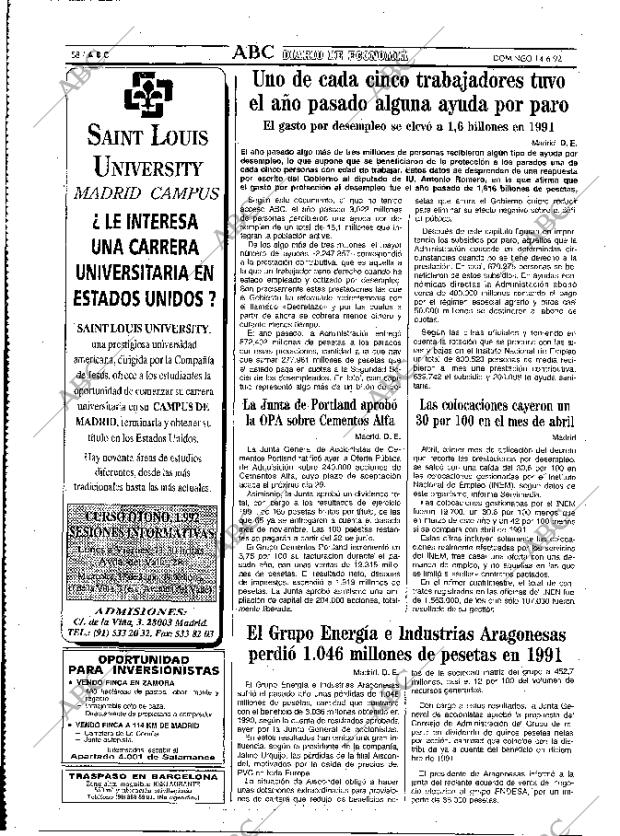 ABC MADRID 14-06-1992 página 58