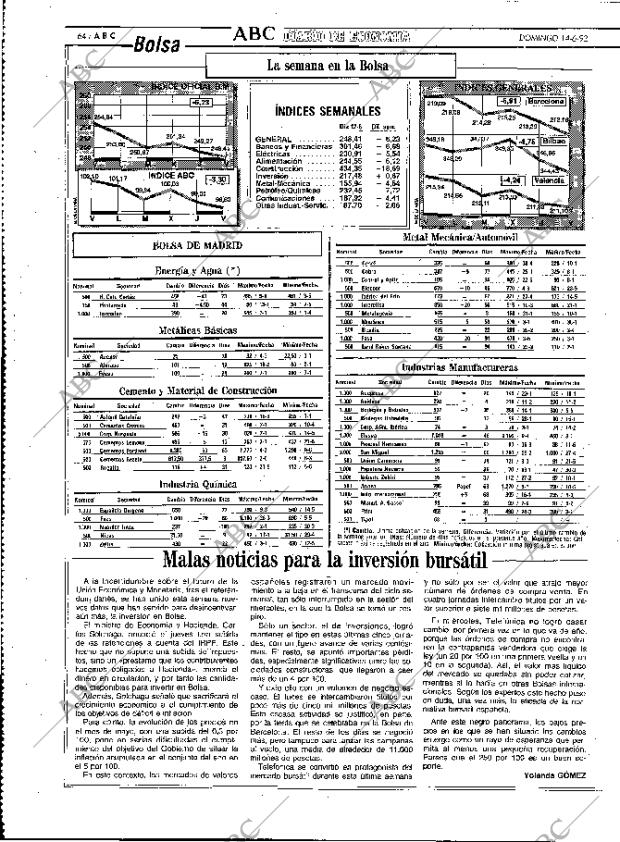 ABC MADRID 14-06-1992 página 64