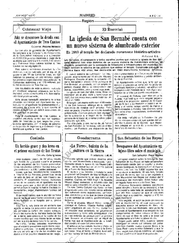 ABC MADRID 14-06-1992 página 79