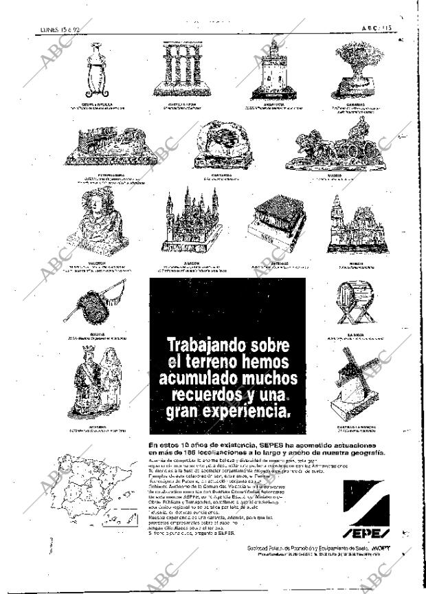 ABC MADRID 15-06-1992 página 115