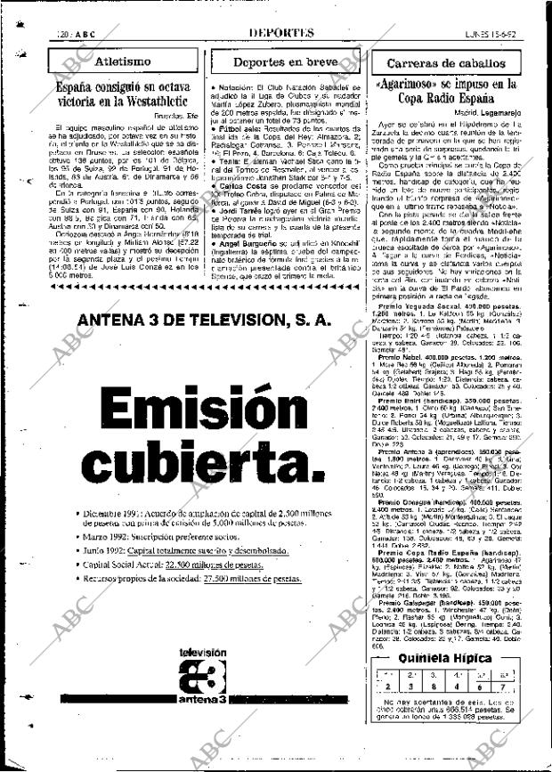 ABC MADRID 15-06-1992 página 120