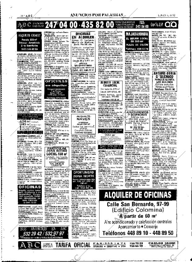 ABC MADRID 15-06-1992 página 138