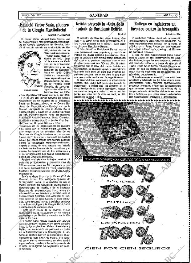 ABC MADRID 15-06-1992 página 93