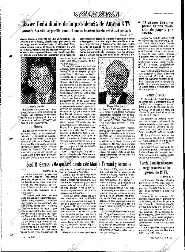 ABC MADRID 17-06-1992 página 140