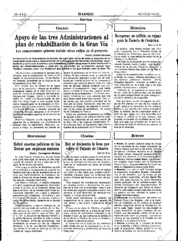 ABC MADRID 17-06-1992 página 68