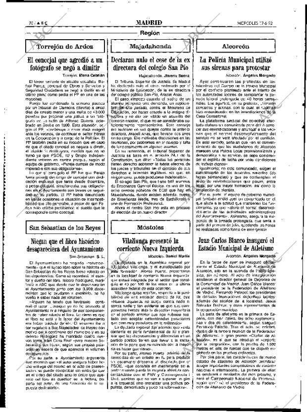 ABC MADRID 17-06-1992 página 70