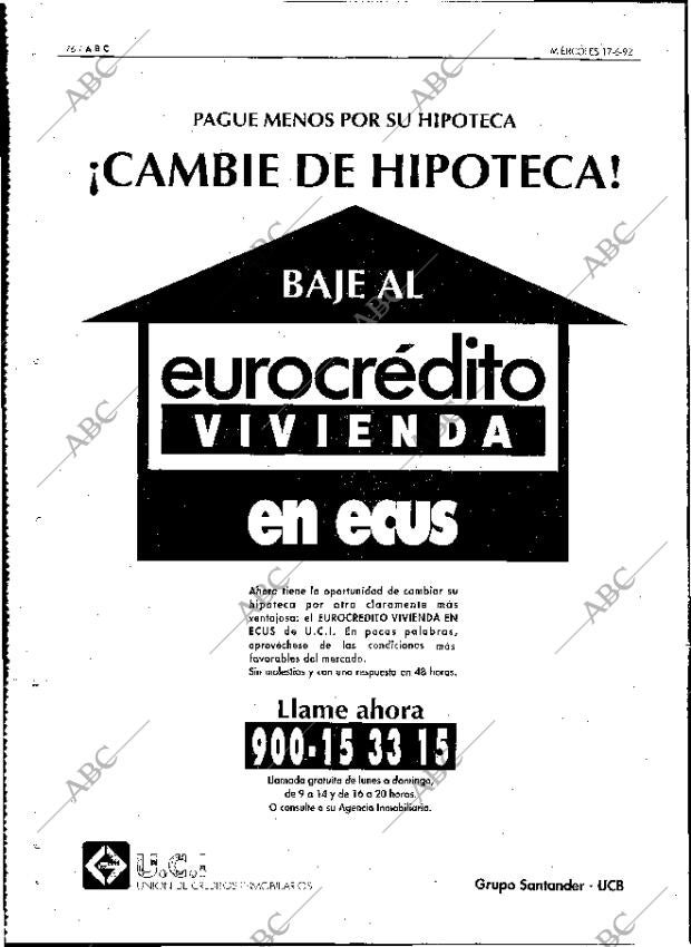 ABC MADRID 17-06-1992 página 76