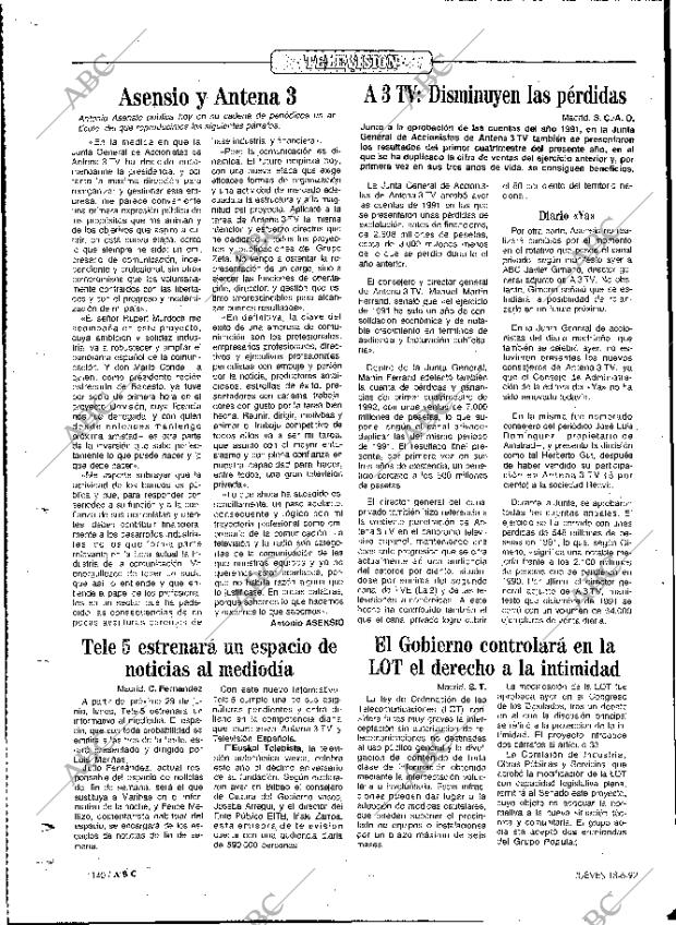 ABC MADRID 18-06-1992 página 140