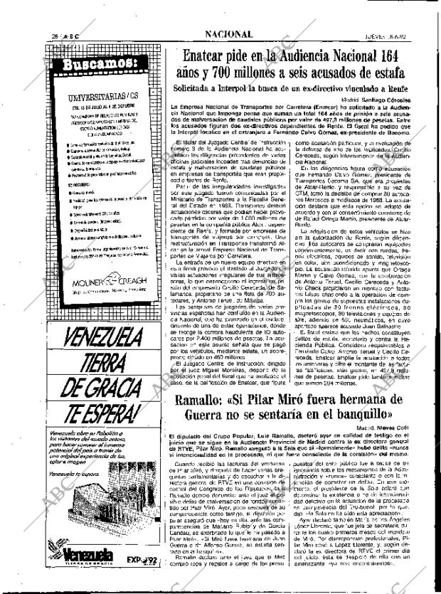 ABC MADRID 18-06-1992 página 28