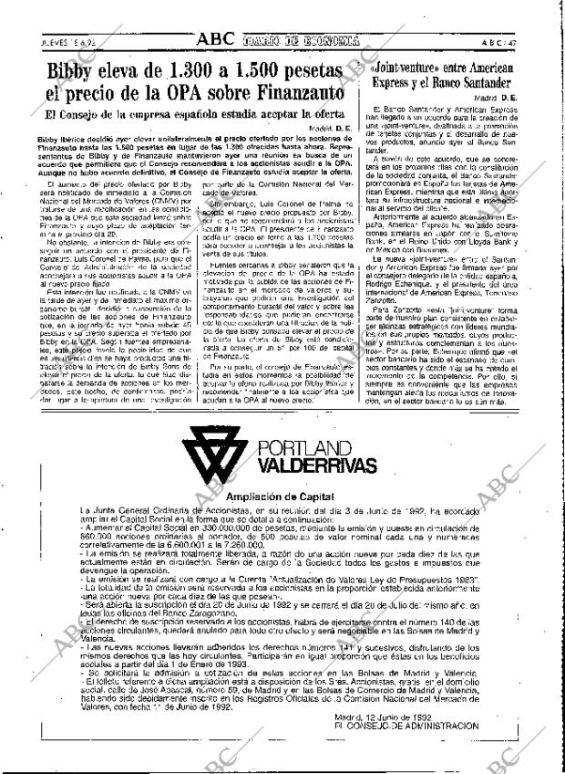 ABC MADRID 18-06-1992 página 47