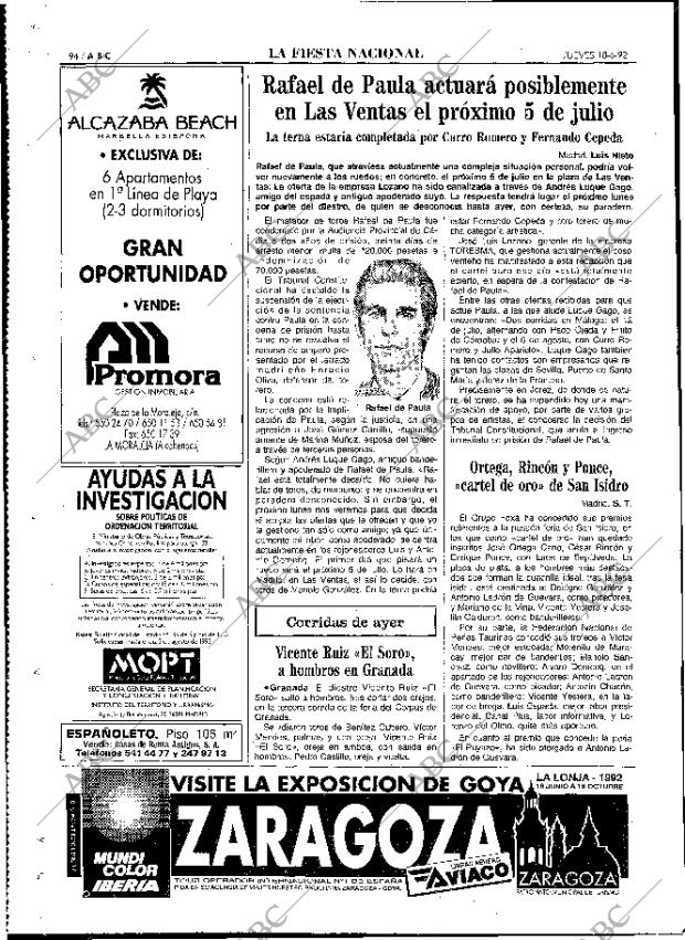 ABC MADRID 18-06-1992 página 94